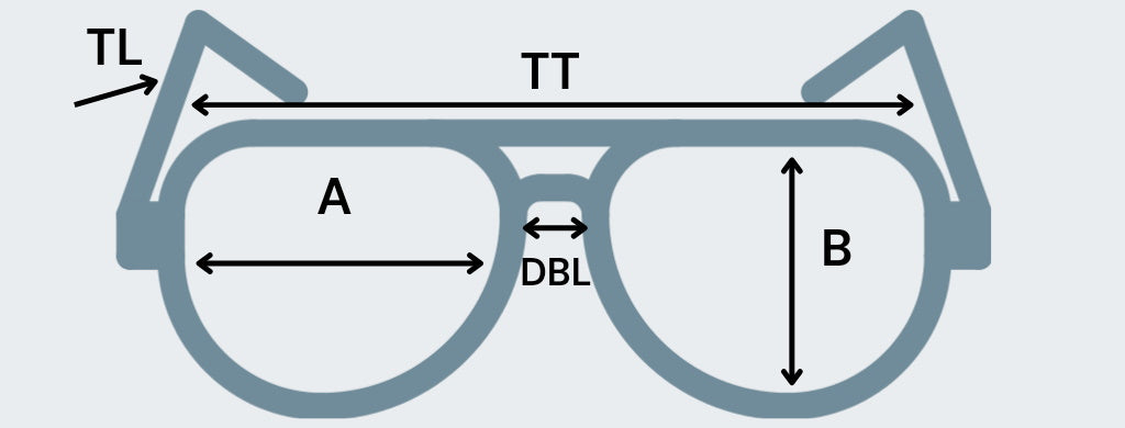 measuring the size of eyeglasses