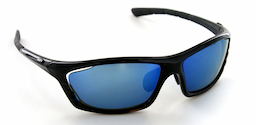 Black frame/Polarized Laser Blue Mirror lenses