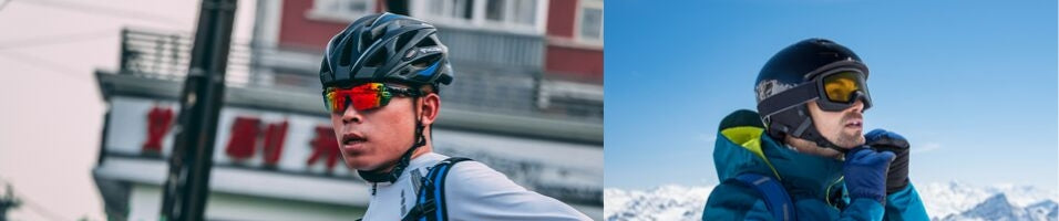 Skiing and cycling helmets for safety and performance