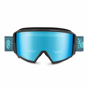 Black goggle with Ice Blue Mirror lenses