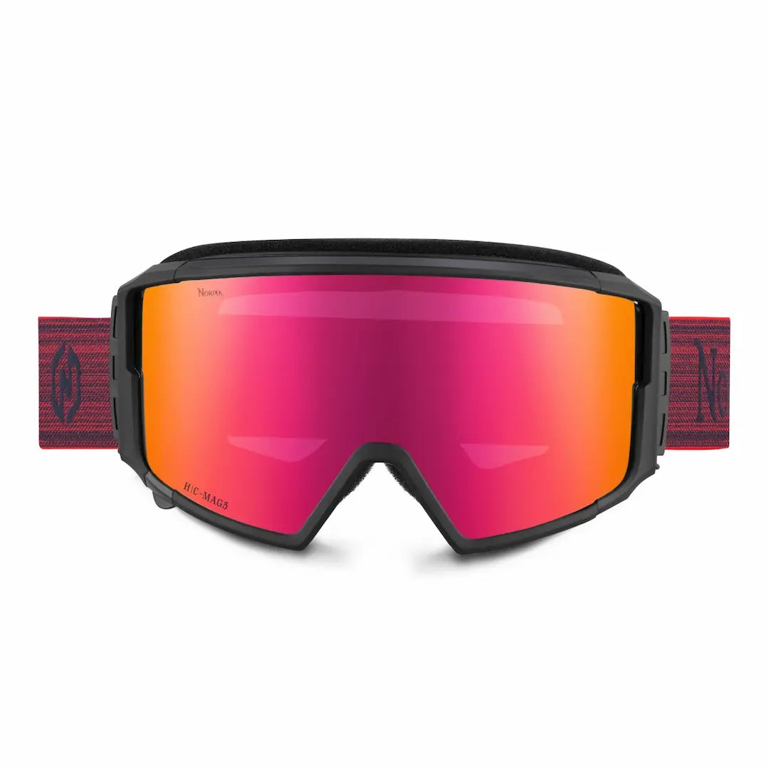 Nordik Viking heated ski goggle in red