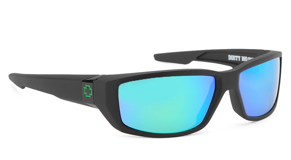Spy Dirty Mo Matte Black/Happy Green Grey with Green Spectra