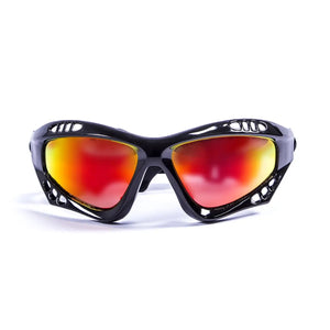 Shiny Black frame/Polarized Revo Red lenses