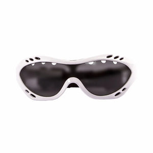 Shiny White frame/Polarized Smoke lenses