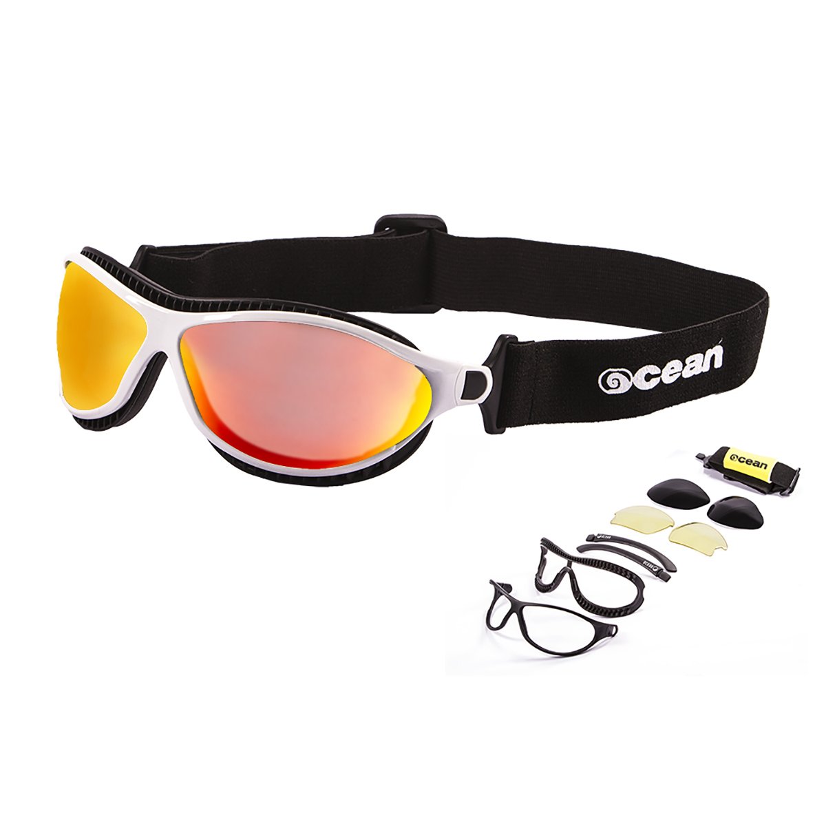 Ocean Tierra de Fuego Matte White/Polarized Revo Red