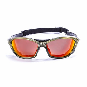 Green Transparent frame/Polarized Revo Red lenses