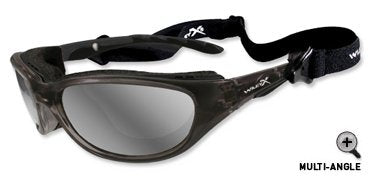 Wiley-X Airrage Crystal Metallic/Polarized Silver Flash Sunglasses