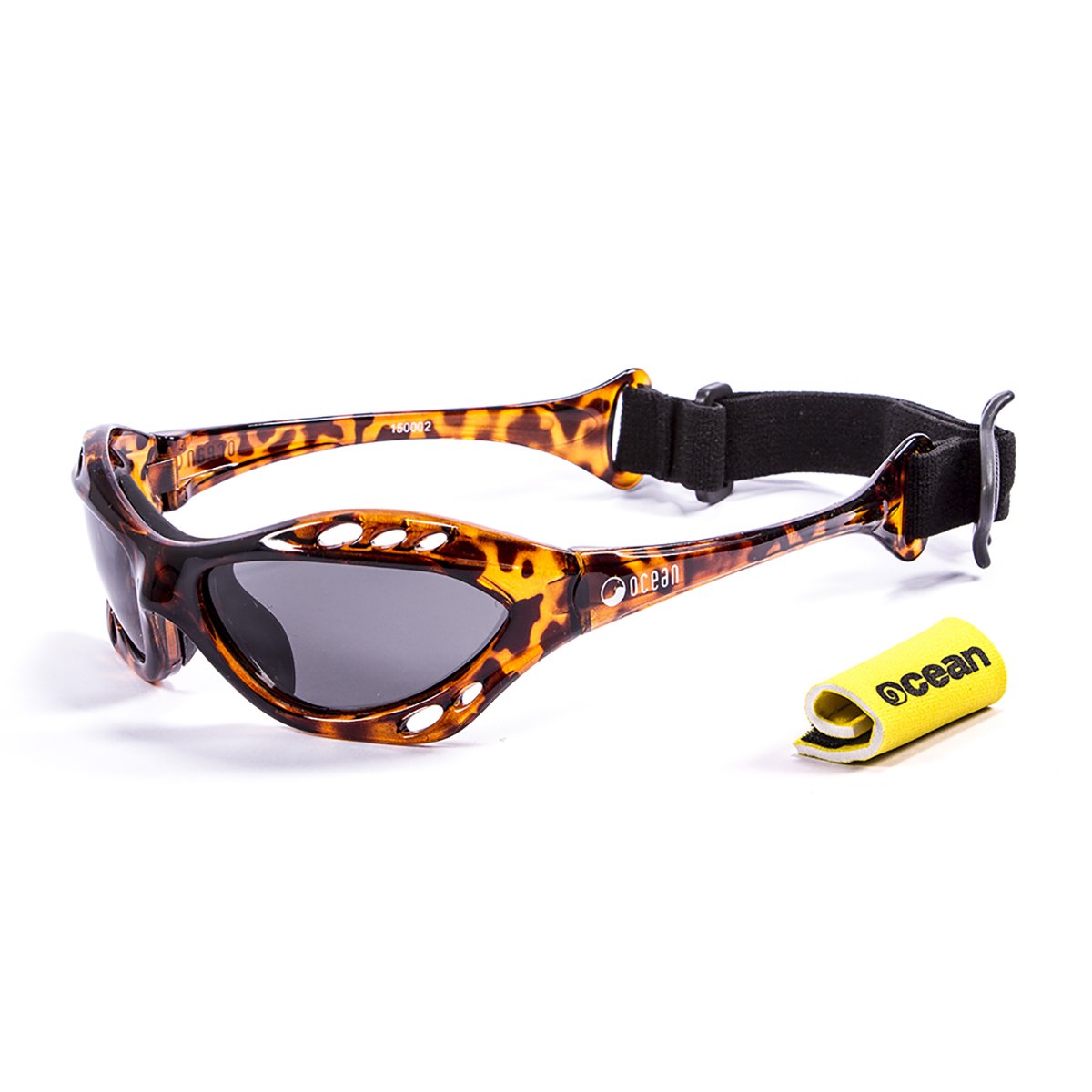 Ocean Cumbuco Watersport Sunglasses Matte Black frame/Polarized Smoke lenses