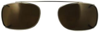 Rectangle Clip Pewter/Polarized Brown