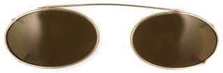 Low Oval Clip On Gold/Polarized Brown