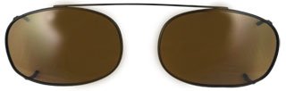 Oblong Clip On Black/Polarized Brown