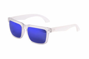 Transparent White frame/Polarized Revo Blue Iridium lenses