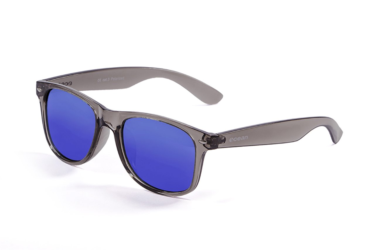 Ocean Beach Transparent Black/Polarized Revo Bllue