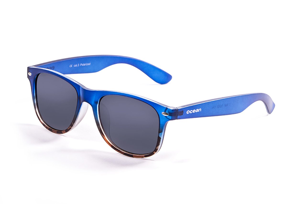 Ocean Beach Dark Blue-Demy Brown/Polarized Smoke