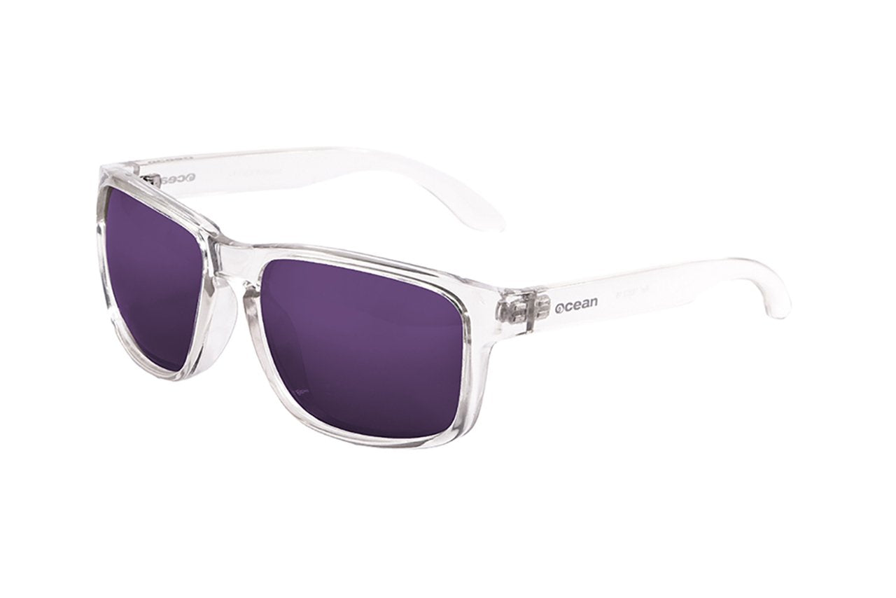Ocean Blue Moon Transparent White/Polarized Revo Violet