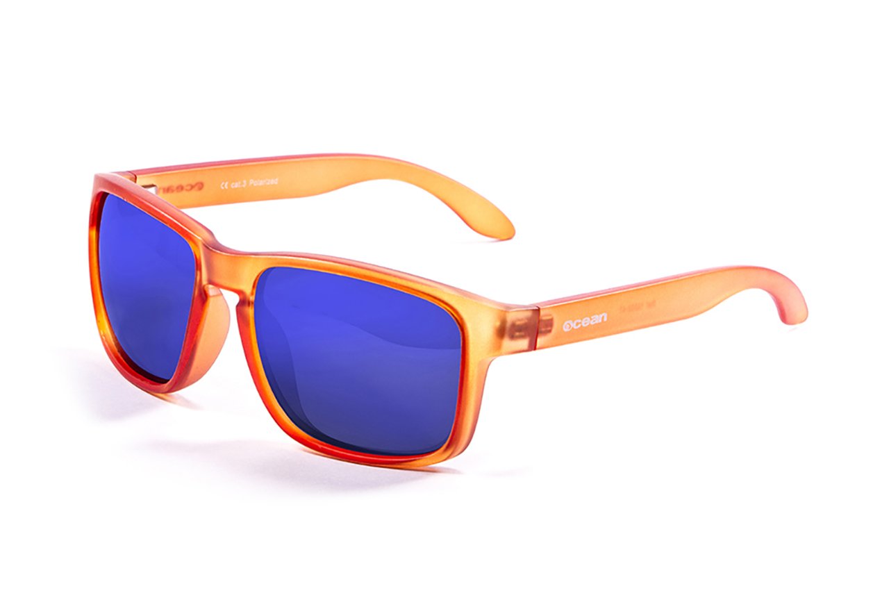 Ocean Blue Moon Orange Frosted/Polarized Revo Blue