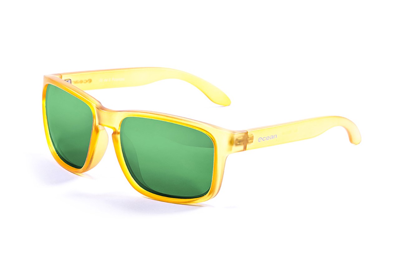 Ocean Blue Moon Yellow Acid Frosted/Polarized Revo Green
