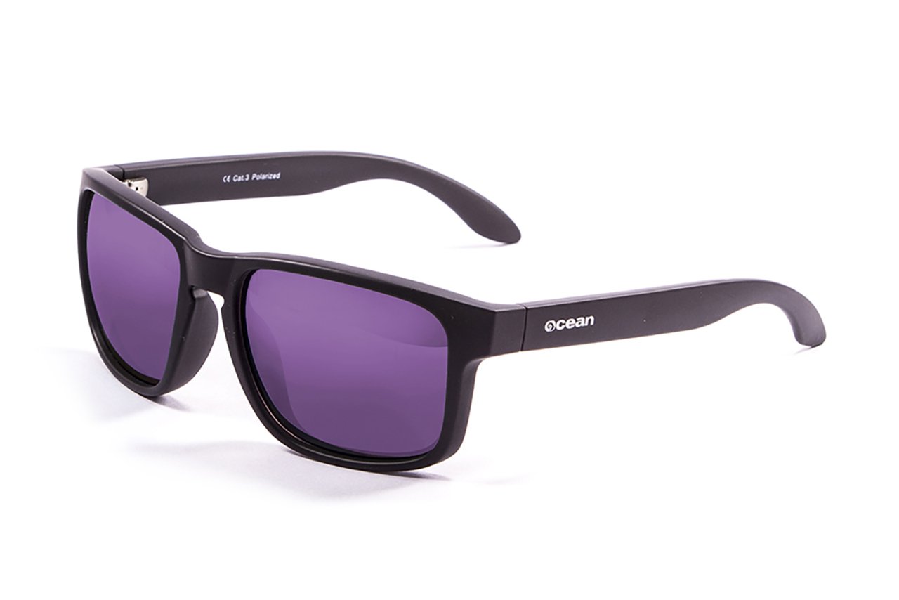 Ocean Blue Moon Matte Black/Polarized Revo Violet