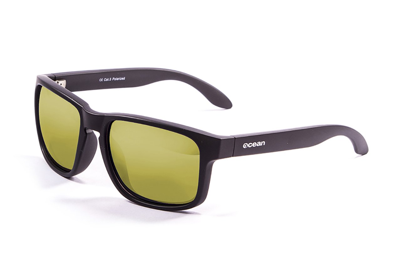Ocean Blue Moon Matte Black/Polarized Revo Yellow