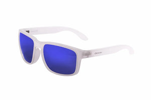Shiny White frame/Polarized Revo Blue lenses