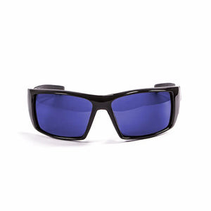Shiny Black frame/Polarized Revo Blue lenses