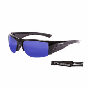 Shiny Black frame/Polarized Revo Blue lenses