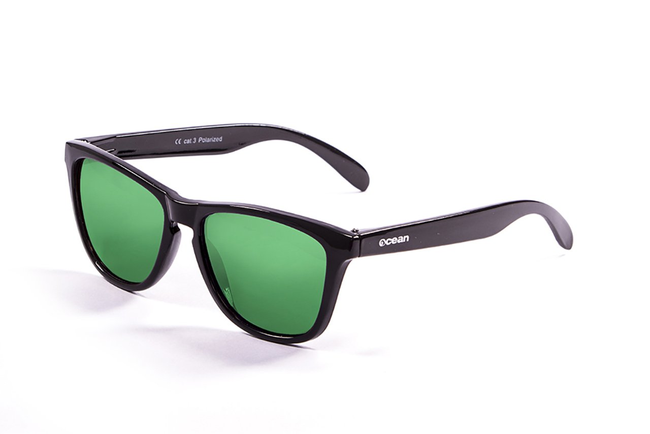 Ocean Sea Shiny Black/Polarized Revo Green