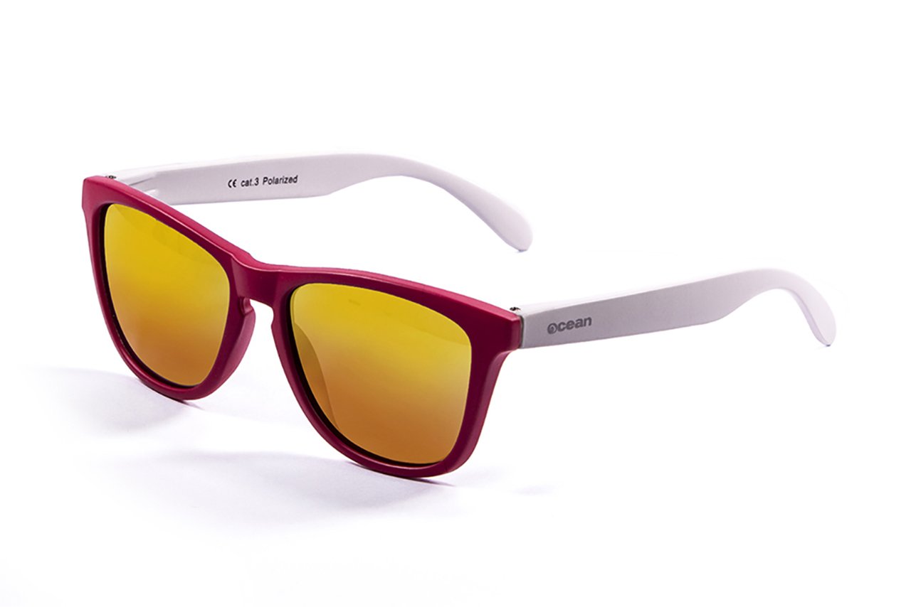 Ocean Sea Matte Red Front-White Arm/Polarized Revo Red