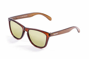 Transparent Brown-Green Arm/Polarized Revo Yellow lenses