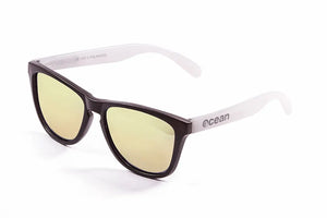 Chocolate Brown-White Arms/Polarized Gold lenses