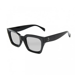 Shiny Black frame/Polarized Revo Silver lenses