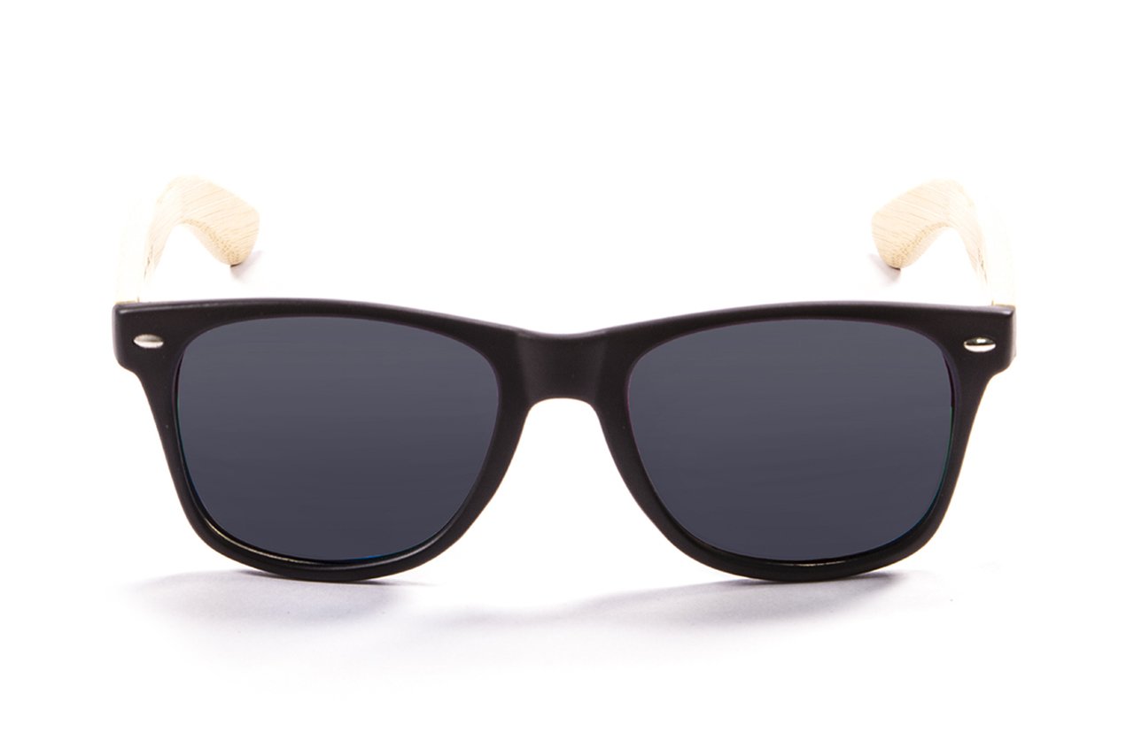 Ocean Beach Wood Black-Natural Arm/Polarized Smoke