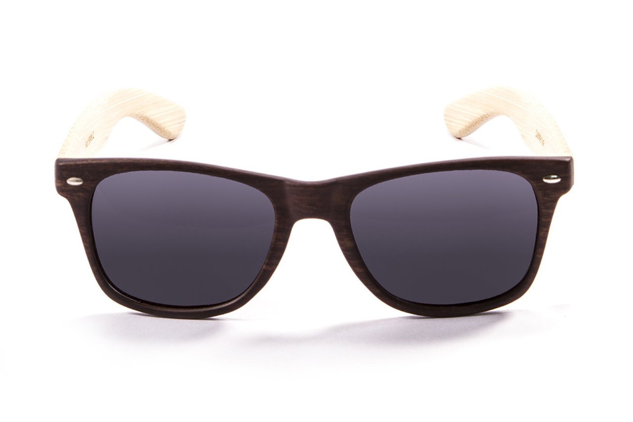 Ocean Beach Wood Dark Brown-Natural/Polarized Smoke