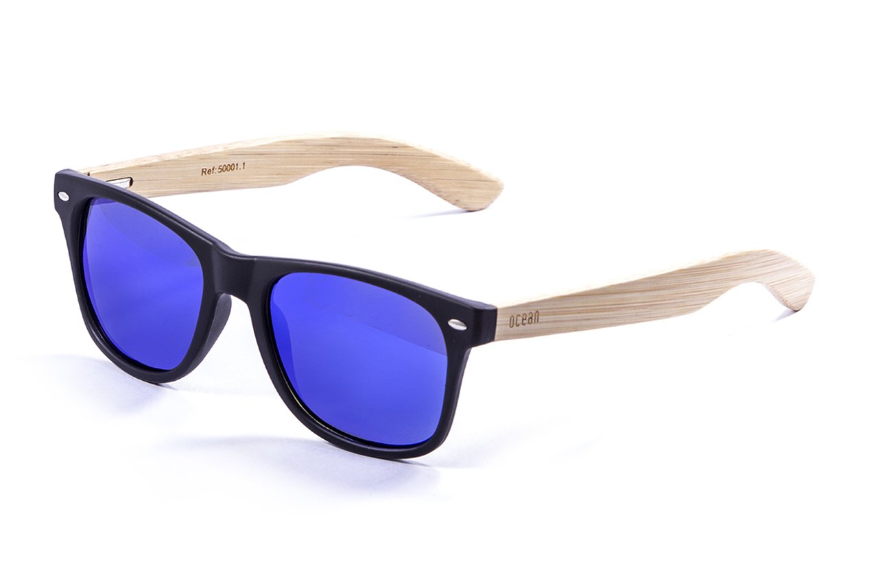 Ocean Beach Wood Black-Natural/Blue side view