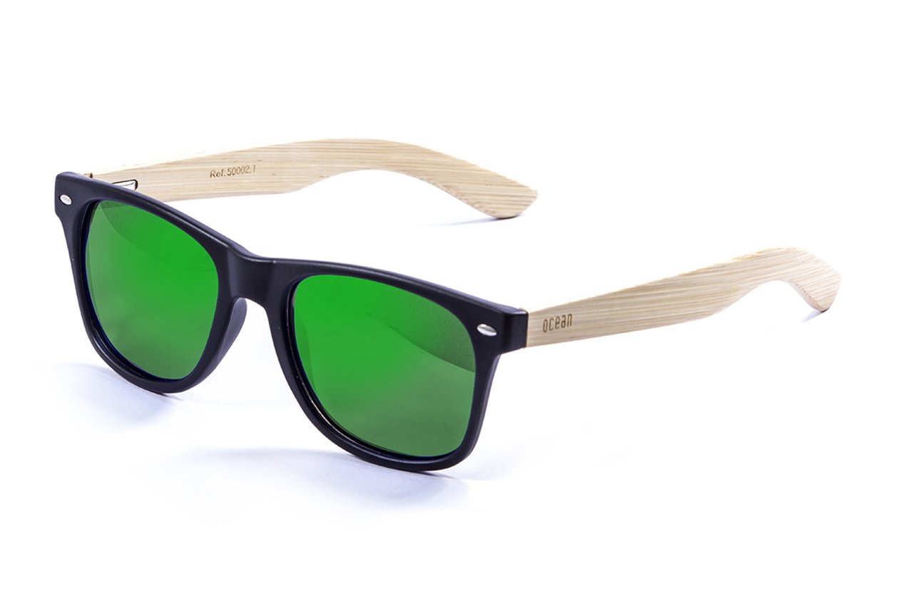 Ocean Beach Wood Dark Brown-Natural Arm/Green side view