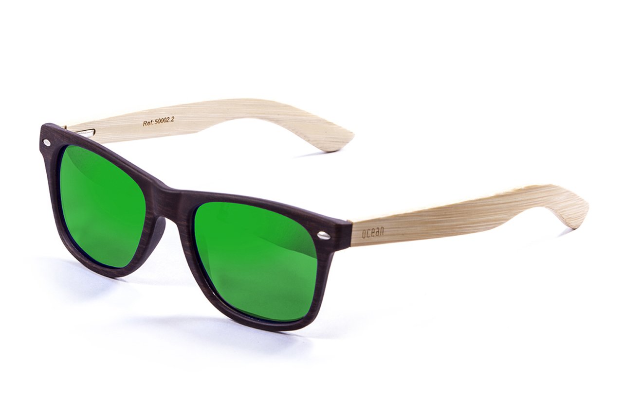 Ocean Beach Wood Dark Brown-Natural/Green side view