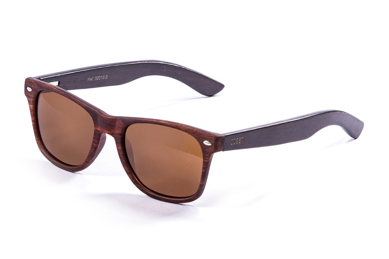 Ocean Beach Wood Brown-Dark Arm/Brown side view