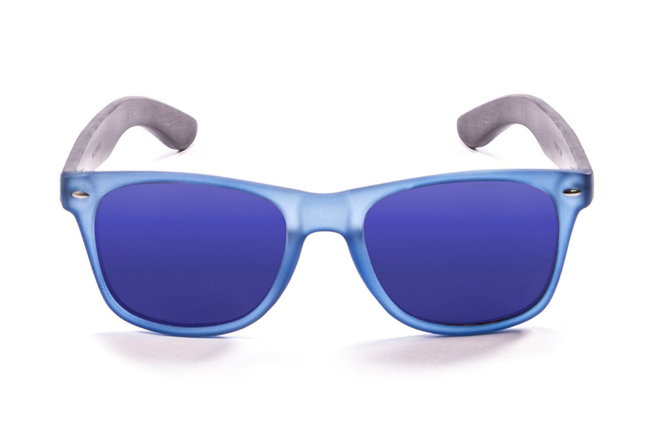 Ocean Beach Wood Blue Transparent Dark Arm/Polarized Revo Blue