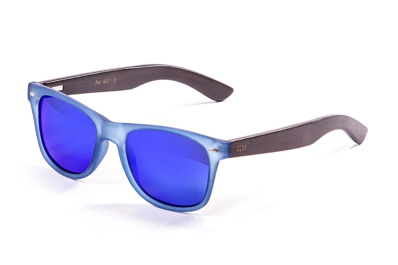 Ocean Beach Wood Blue Transparent-Dark Arm/Blue side view