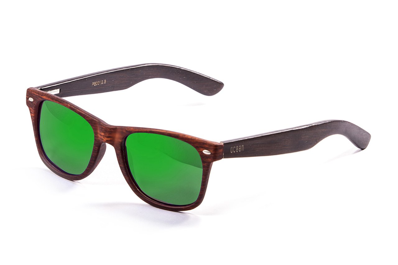 Ocean Beach Wood Dark Brown-Dark Arm/Green Side view