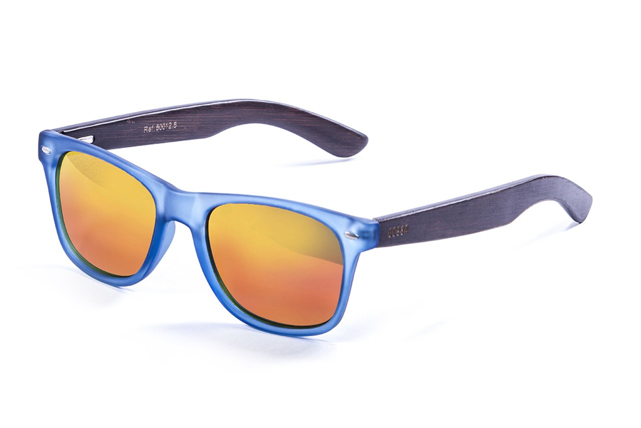 Ocean Beach Wood Blue Transparent-Dark Arm/Red side view