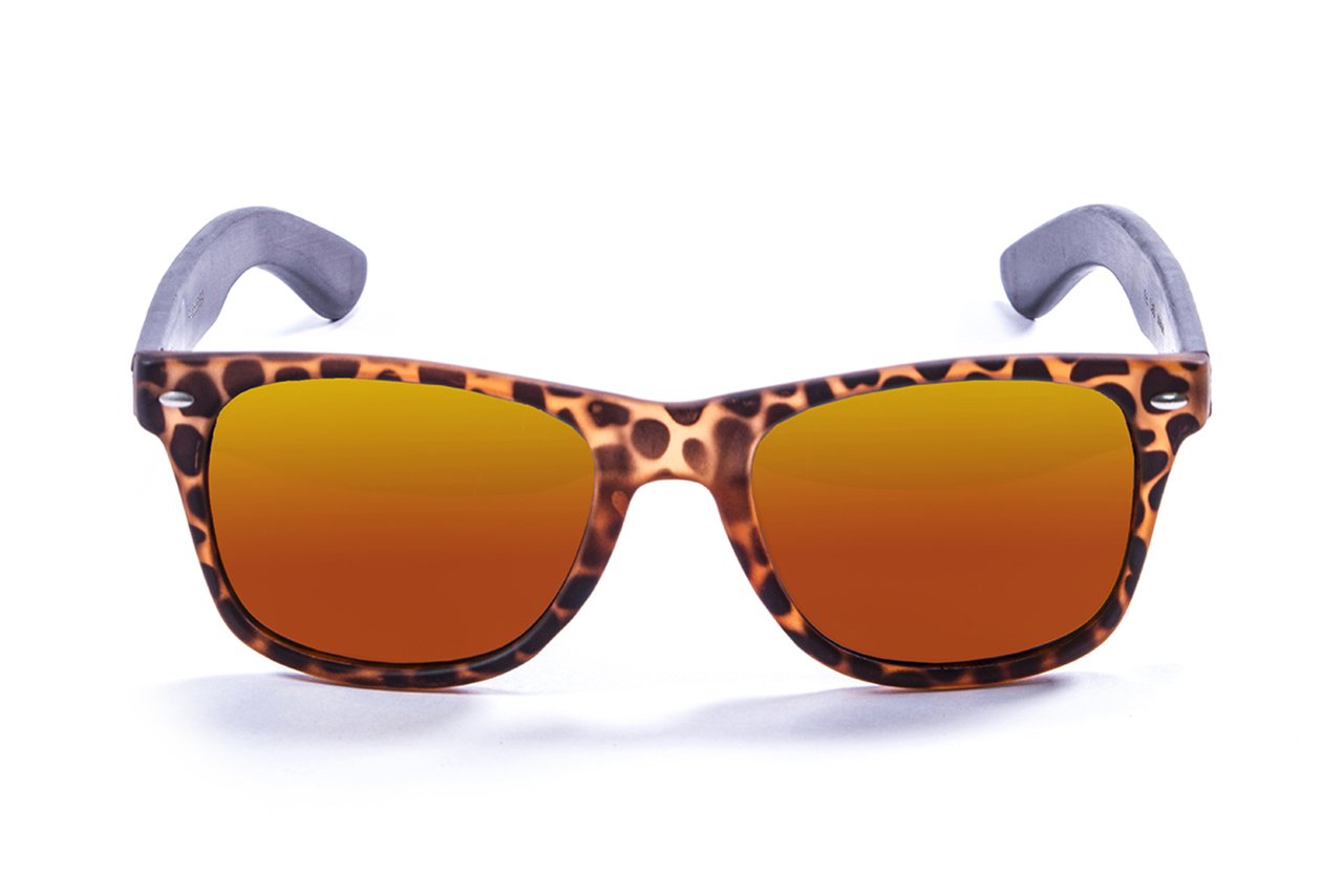 Ocean Beach Wood Demy Brown-Dark Arm/Polarized Revo Red