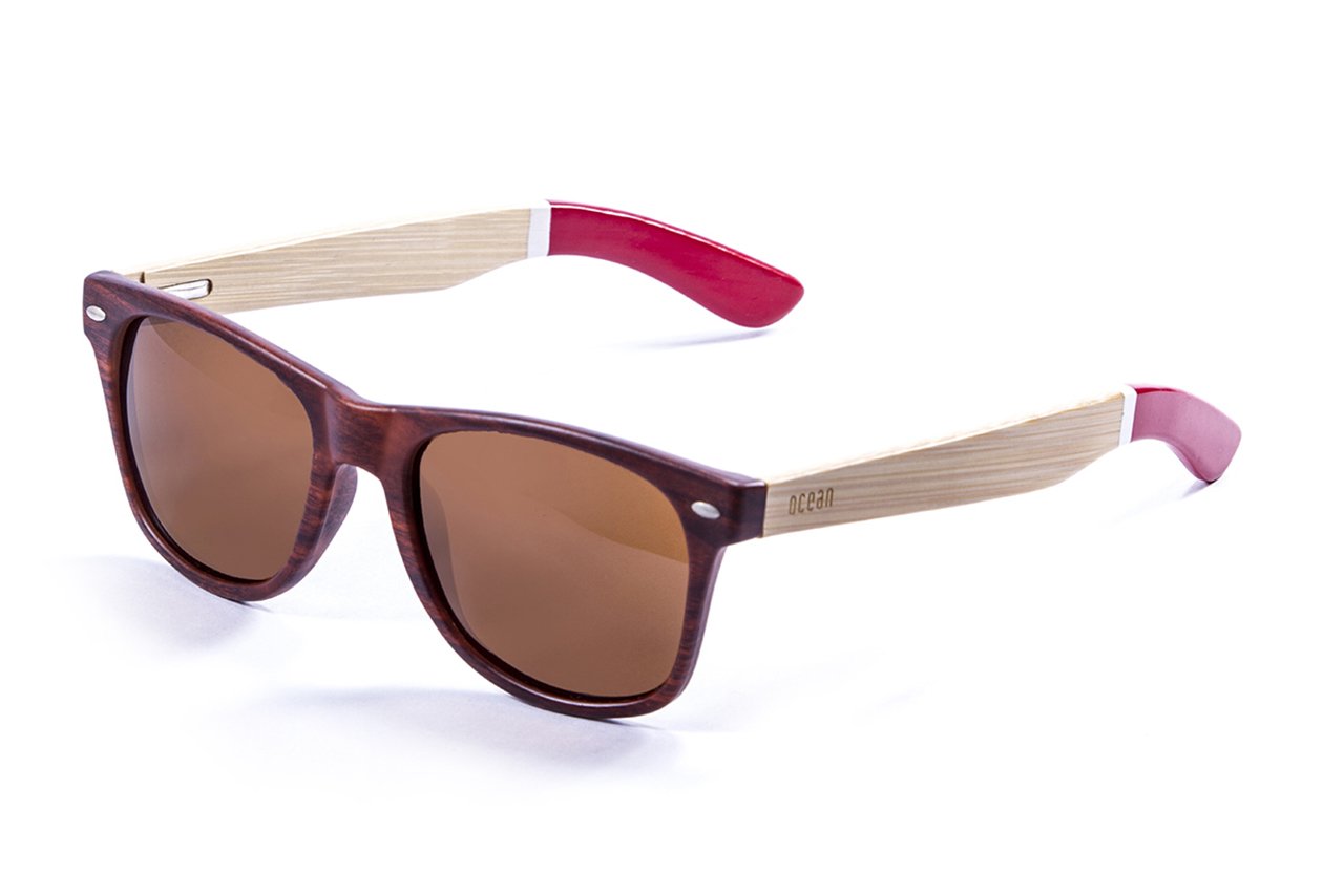 Ocean Beach Wood Brown-Natural-Red Accent/Brown side view