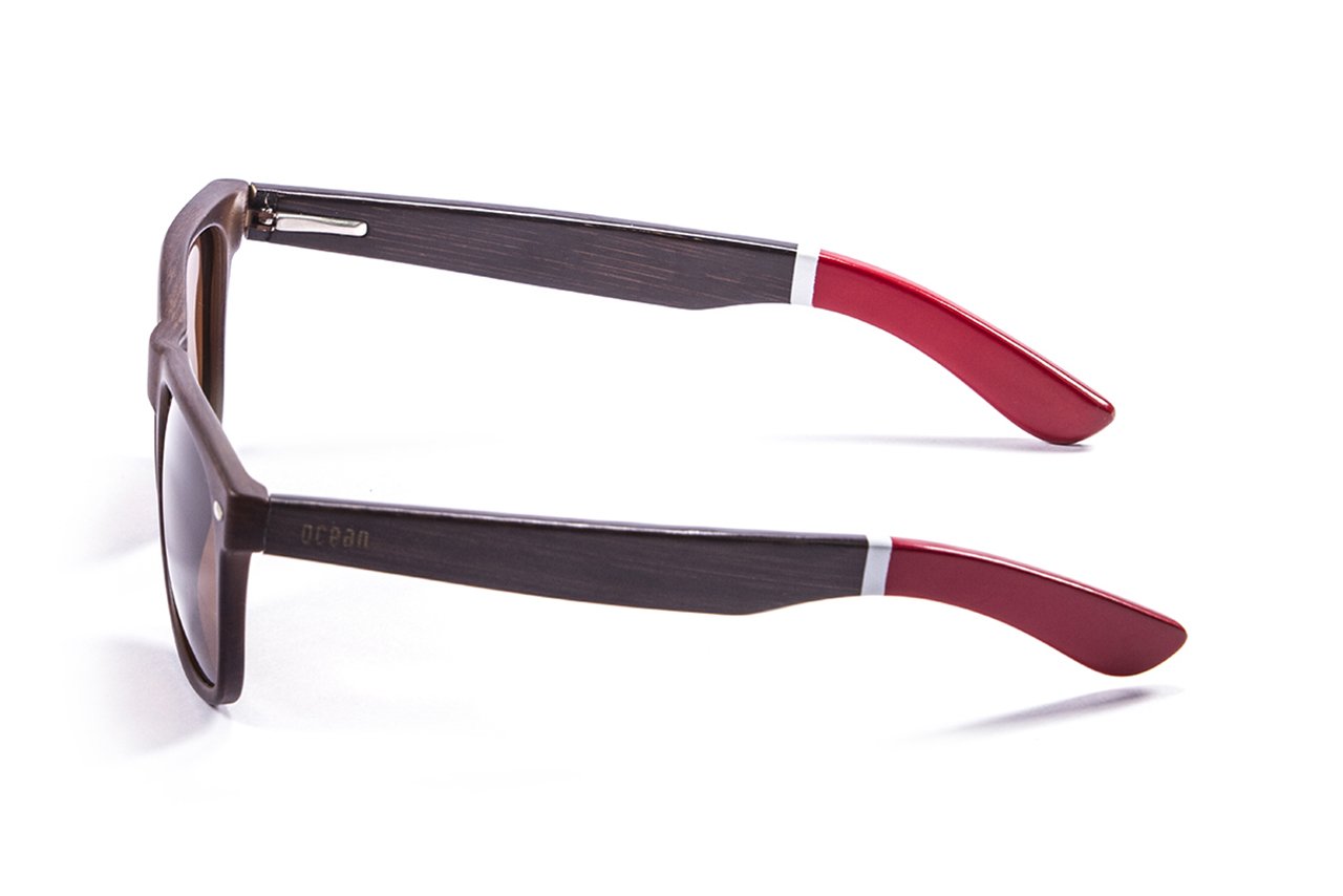 Ocean Beach Wood Dark arm Red accent side view