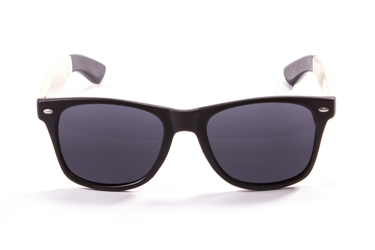 Ocean Beach Wood Black-Natural Arm/Polarized Smoke