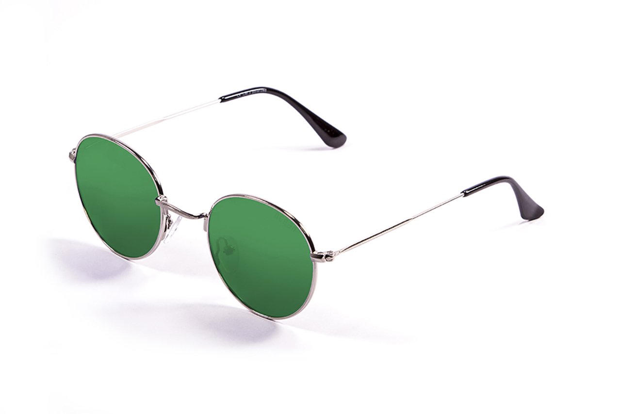 Ocean Tokyo Shiiny Silver/Polarized Revo Green