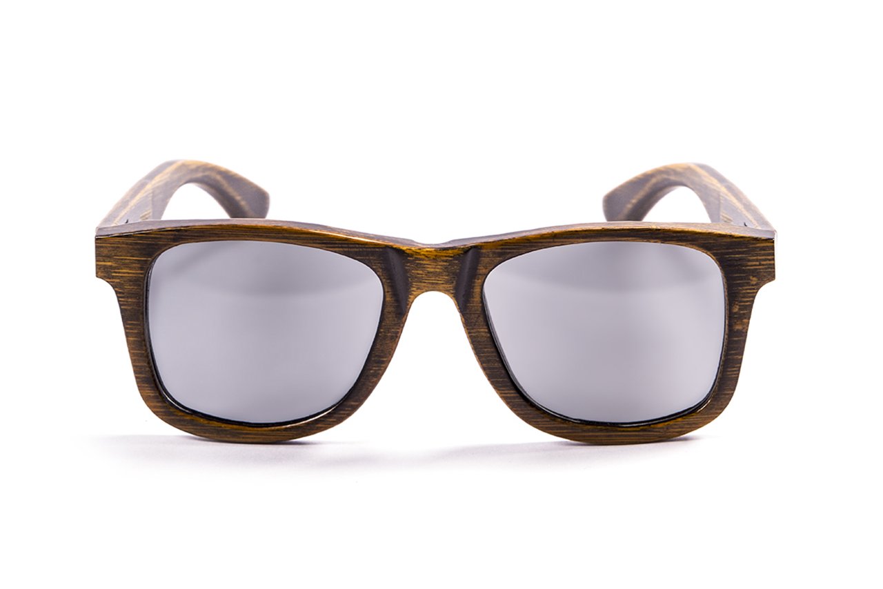 Ocean Nelson Bamboo Weathered Black, Blue & White Arm/Polarized Smoke