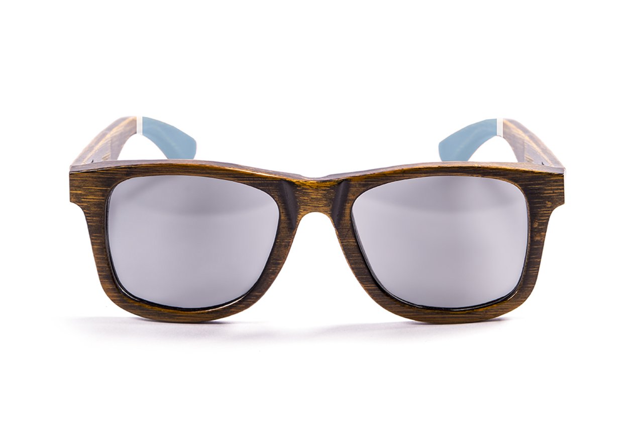 Ocean Nelson Bamboo Weathered Black, Blue & White Arm/Polarized Smoke