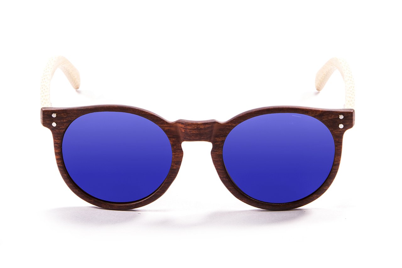 Ocean Lizard Wood Brown/Polarized Revo Blue