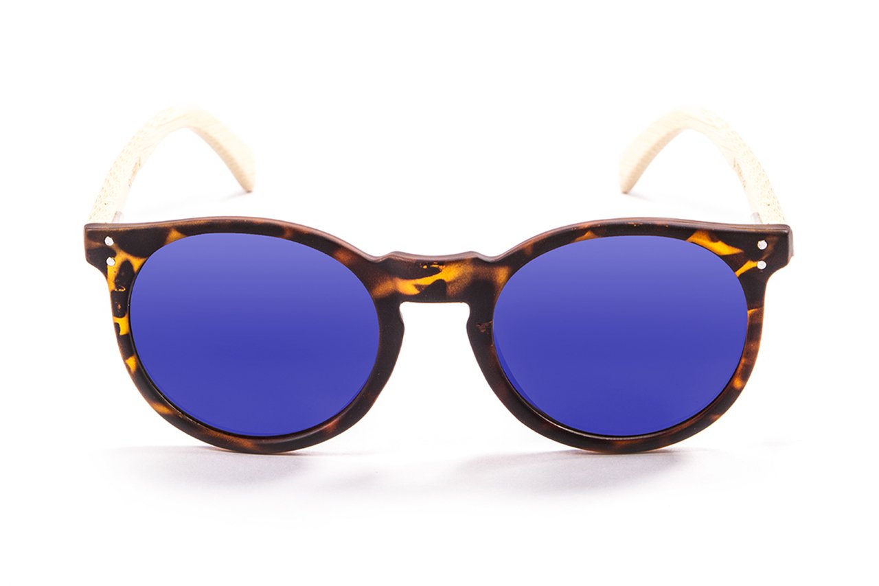 Ocean Lizard Wood Demy Brown/Polarized Revo Blue 